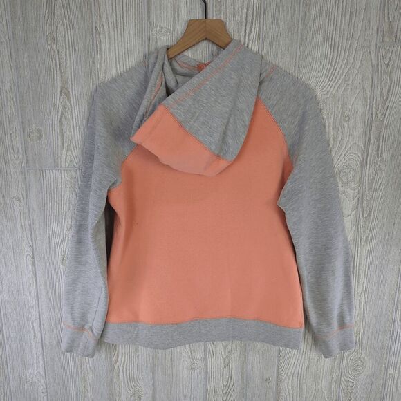 Browning Women’s Large Coral & Grey Colorblock Full Zip Jacket Coat Hooded - Picture 4 of 10